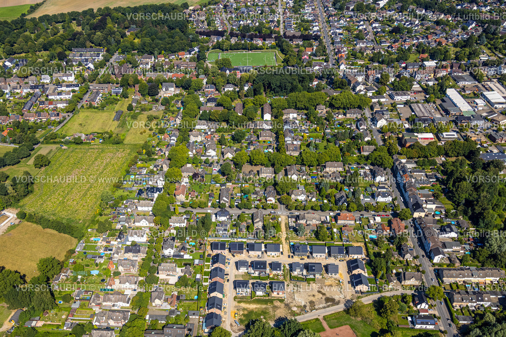 Gladbeck250800674 | Luftbild, Baustelle mit Neubaugebiet Einfamilienhäuser Elisabeth-Selbert-Weg, Johowstraße, Rentfort, Gladbeck, Ruhrgebiet, Nordrhein-Westfalen, Deutschland