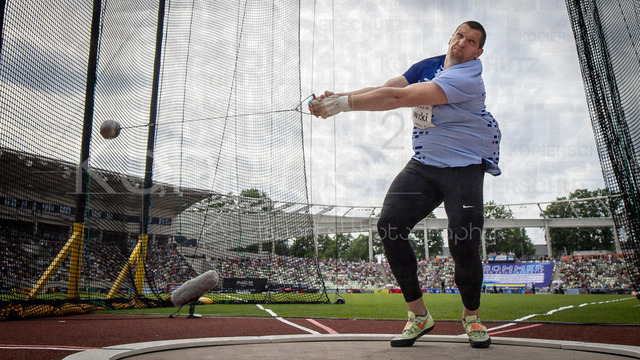 Golden Oval; Dresden, 31.05.2026 | DRESDEN , GERMANY - MAY 31:  Wojciech Nowicki (POL / Poland) competes in the hammer throw during the Golden Oval Continental Tour Silver meeting on May 31, 2026 at Heinz-Steyer-Stadion in Dresden, Saxony, Germany.