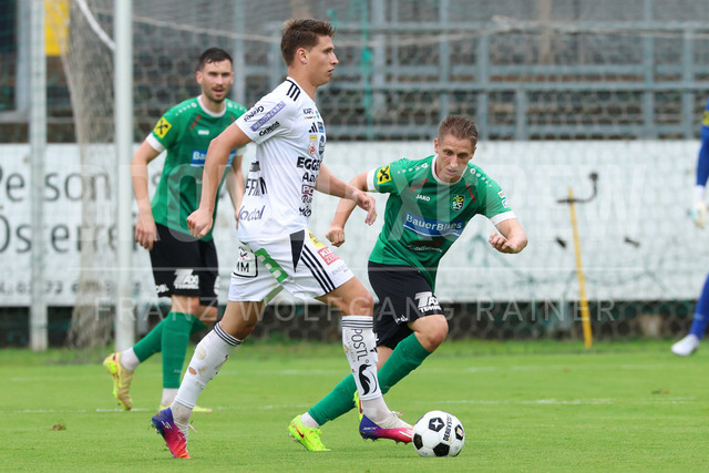Friendly Match: SC Weiz vs TSV Hartberg in Weiz | Weiz, AUSTRIA, 01.JUL.26 - SOCCER - ADMIRAL Bundesliga, SC Weiz vs TSV Hartberg, test match. The image shows Marco Hoffmann (Hartberg) and Nico Pichler (SC Weiz).
