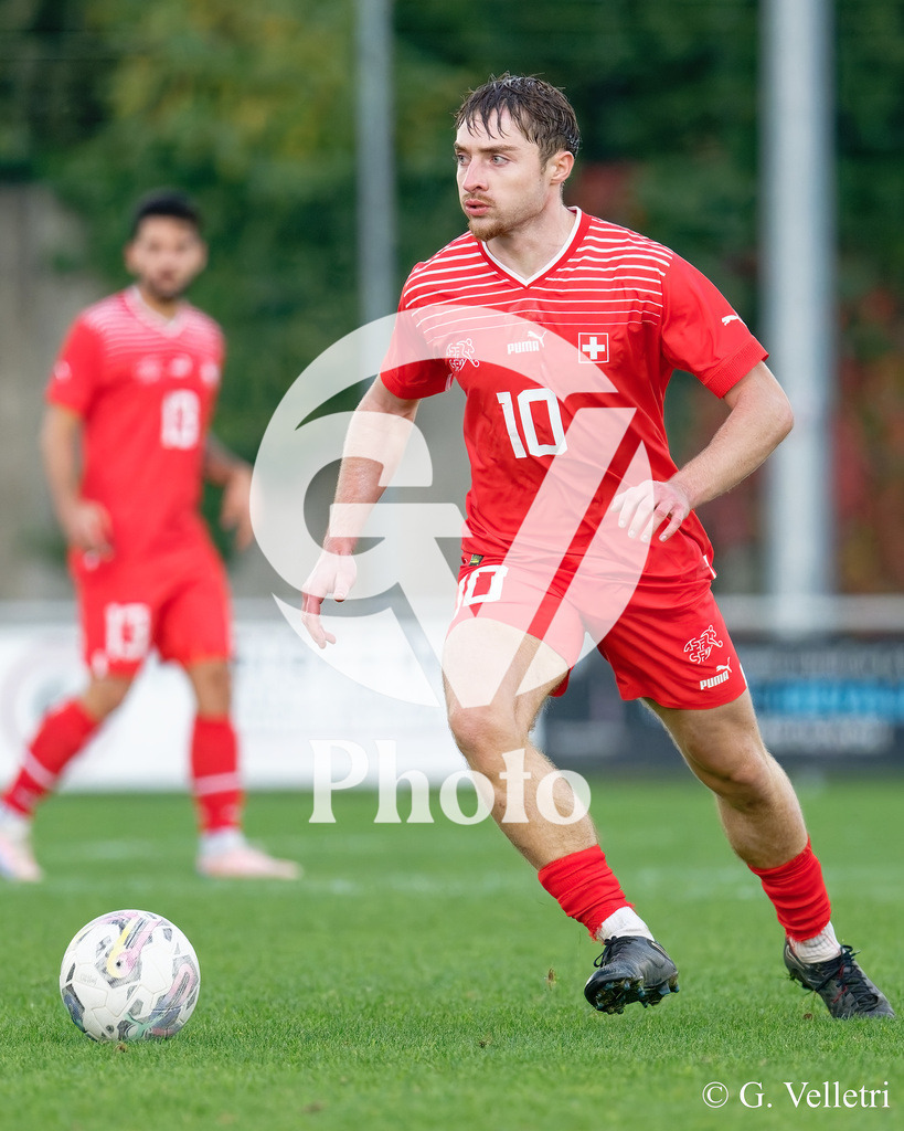 UEFA Region's Cup - Vaud v Munster | Cedric Mast (10 Vaud) in action (close up) ~during the UEFA Region's Cup game between Vaud and Munster at Centre Sportif de Colovray in Nyon, Switzerland 