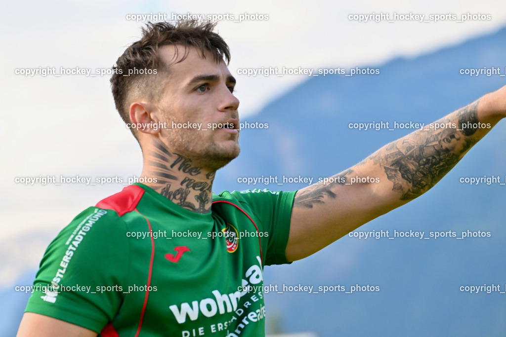 FC ASKÖ Gmünd vs. Union Matrei  | #7 Domen Potocnik FC Gmünd, Tatoos, FC ASKÖ Gmünd vs. Union Matrei , FC ASKÖ Gmünd vs. Union Matrei  am 21.09.2024 in Gmünd (Sportplatz Gmünd), Austria, (Photo by Bernd Stefan)