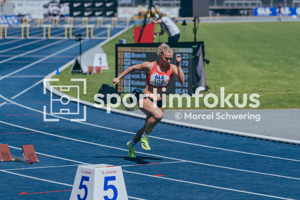Deutsche Meisterschaften U20 / U16 2026 | Timea Mende, SC Potsdam e.V., 108, 400 Meter Hürden, Deutsche Meisterschaften der U20 &amp; U16 2026, Lohrheidestadion Bochum-Wattenscheid, 11.07.2026. Foto: Marcel Schwering / sportimfokus - Realisiert mit Pictrs.com