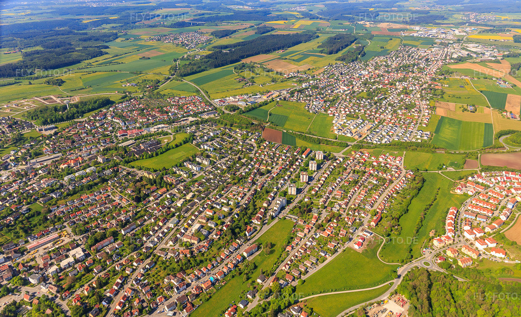 Luftbild: Zimmerner Straße in Rottweil im Bundesland Baden-Württemberg in Deutschland. Foto: IMG_114498.jpg vom 30.05.2019 durch Werner Riehm/FLY-FOTO.de