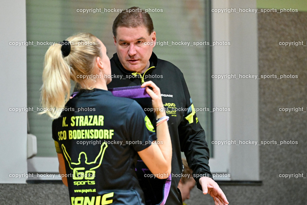 SCO Ossiachersee Bodensdorf vs. SU Spk. Kufstein | Katarina Strazar, Ratzinger Werner Coach, SCO Ossiachersee Bodensdorf vs. SU Spk. Kufstein, SCO Ossiachersee Bodensdorf vs. SU Spk. Kufstein am 04.10.2024 in Bodensdorf (SCO Halle Bodensdorf), Austria, (Photo by Bernd Stefan)