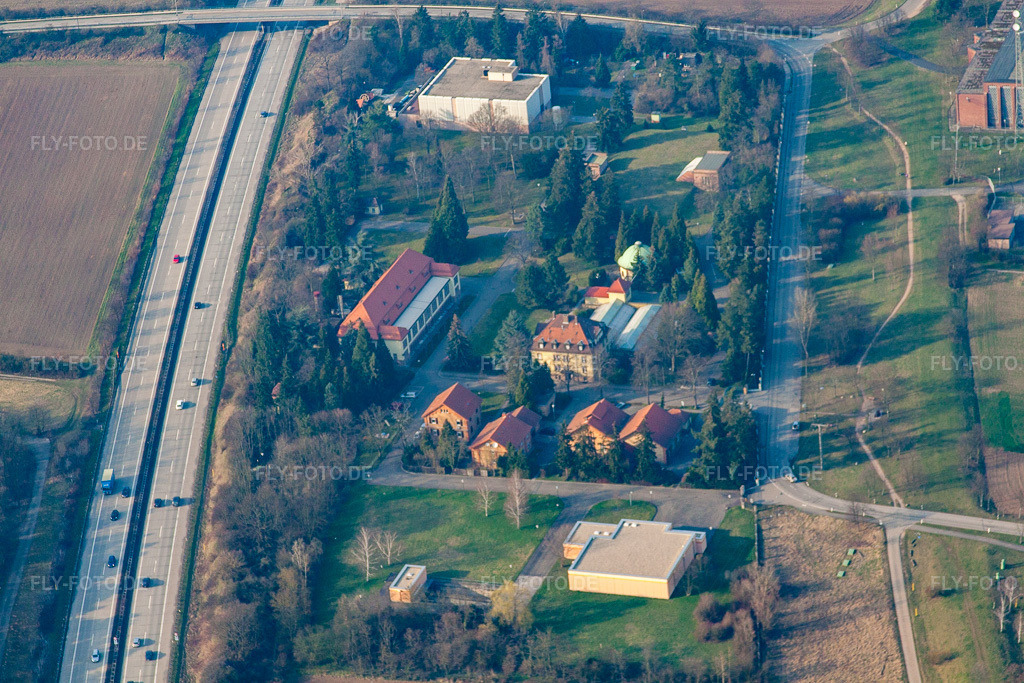 Luftbild: Wasserwerk im Ortsteil Rheinau in Mannheim im Bundesland Baden-Württemberg in Deutschland. Foto: IMG_25146.jpg vom 23.03.2010 durch Werner Riehm/FLY-FOTO.de