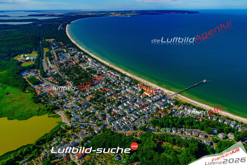 Die Luftbildaufnahme Ostseebad - Binz wurde 2018 mittels Flugzeug (keine Drohne) erstellt. Perfekte Schärfe und Druck- Auflösung- Garantiert!
