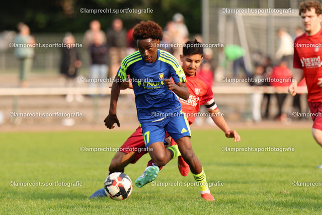Fußball I Junioren I Kreispokal Lübeck I Finale I JSG Concordia Lübeck - TSV Siems I 09.06.2025.197 | v.l. Adam Ageed (7, TSV Siems), Kaleab Begna (17, JSG Concordia Lübeck) - Realisiert mit Pictrs.com