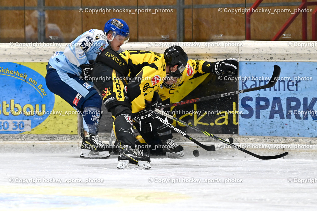 EC Spittal Hornets vs. ESC Steindorf 28.10.2023 | #64 Stichauner Fabian, #88 Zauchner Daniel, #8 Komar Luca