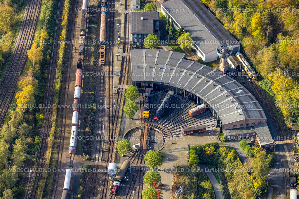 Bochum221100806 | Luftbild, Eisenbahnmuseum Bochum, Ringlokschuppen, Dahlhausen, Bochum, Ruhrgebiet, Nordrhein-Westfalen, Deutschland