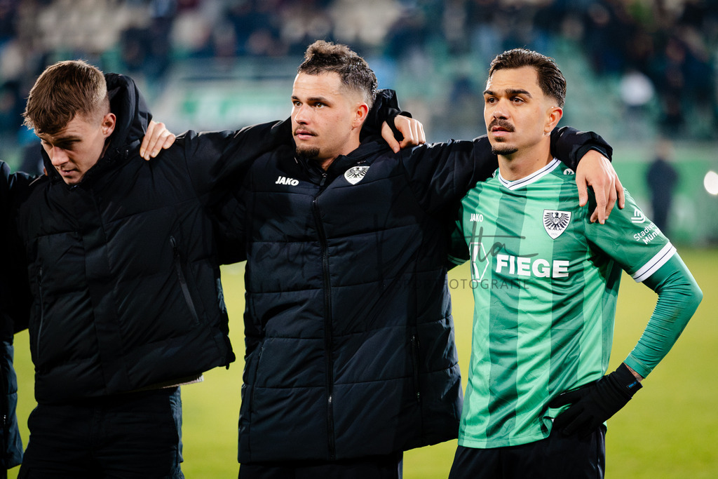 2. Bundesliga, Saison 2025/26, 15. Spieltag: SC Preußen Münster - Hannover 96 | Münster, 05.12.2025: 2. Bundesliga, 15. Spieltag, SC Preußen Münster gegen Hannover 96 im LVM-Preußenstadion in Münster. Foto: sportfotografie.ms | Markus Paletta - Realisiert mit Pictrs.com