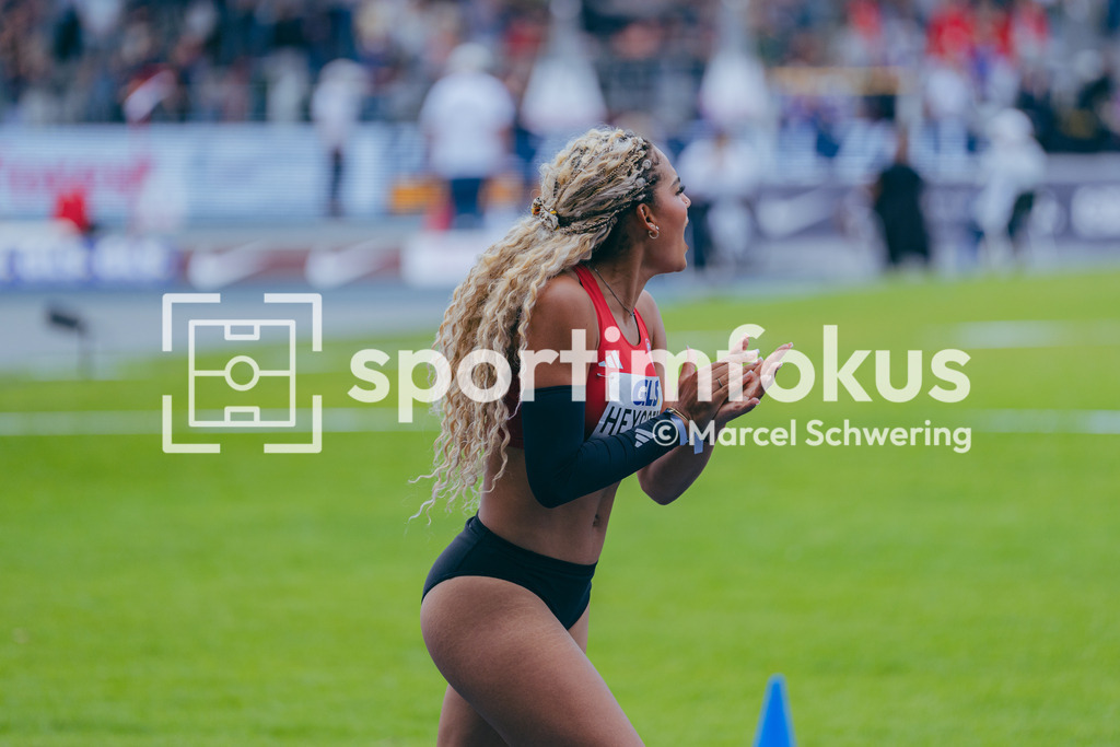 Deutsche Meisterschaften der Frauen und Männer 2026 | Samira Heygster, Eintracht Frankfurt e.V., 4x100-Meter-Staffel, Deutsche Meisterschaften der Frauen und Männer 2026, Lohrheidestadion Bochum-Wattenscheid, 26.07.2026. Foto: Marcel Schwering / sportimfokus - Realisiert mit Pictrs.com