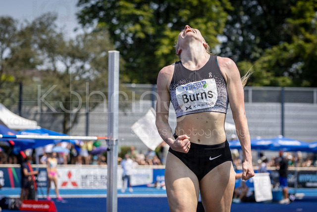 Multisport Event; Ratingen, 27.06.2026 | RATINGEN, GERMANY - JUNE 27, 2026 : Shaina Burns (USA / United States) competing in the high jump during the Multisport Event at Stadion Ratingen on June 27, 2026 in Ratingen, Germany.