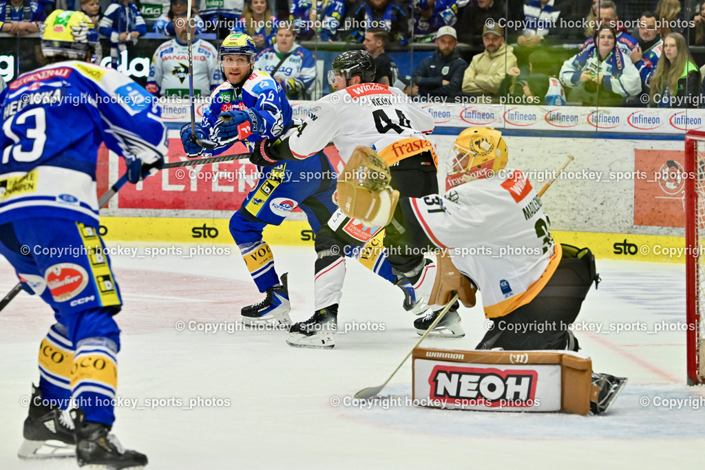 EC IDM Wärmepumpen VSV vs. Pioneers Vorarlberg | #31 David Madlener Pioneers Vorarlberg,  #44 Julius Reini Pioneers Vorarlberg, #26p#EC IDM Wärmepumpen VSV vs. Pioneers Vorarlberg, EC IDM WÄRMEPUMPEN VSV vs. Pioneers Vorarlberg am 03.10.2025 in Villach (Stadthalle Villach), Austria, (Photo by Bernd Stefan)