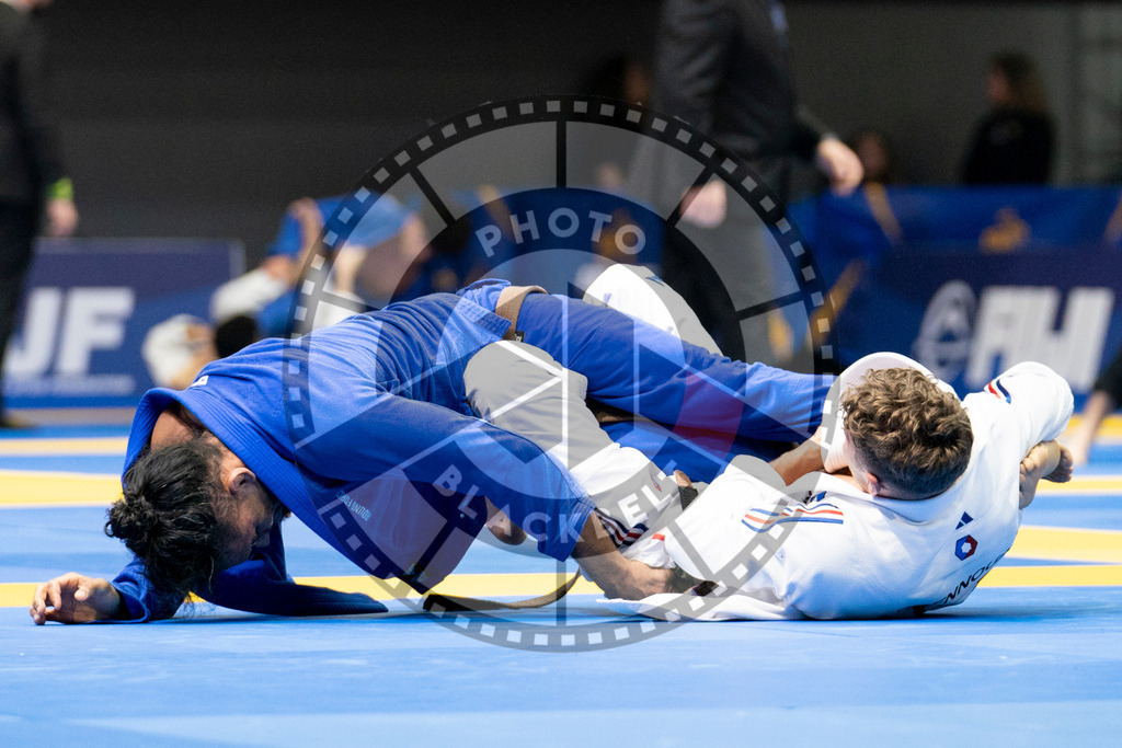 20240124PBB00353 | Fighters compete during the second day of the IBJJF European Championship in Paris, France, on January 24, 2024.