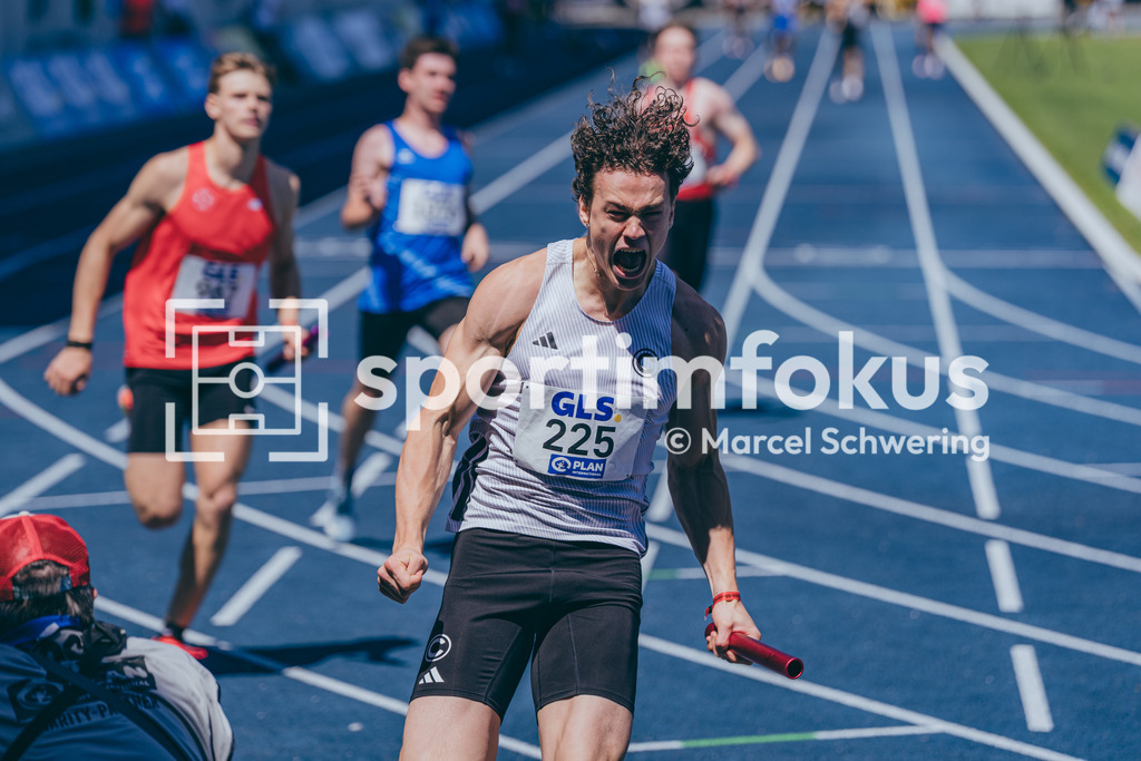 Deutsche Meisterschaften U20 / U16 2026 | Lennox Schmidt, SCC Berlin, 225, 4x100-Meter-Staffel, Deutsche Meisterschaften der U20 &amp; U16 2026, Lohrheidestadion Bochum-Wattenscheid, 10.07.2026. Foto: Marcel Schwering / sportimfokus - Realisiert mit Pictrs.com