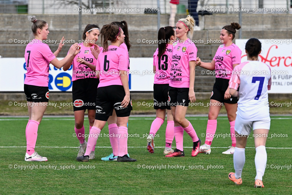 Carinthians LIWOdruck Hornets vs. Young Violets Austria Wien 17.3.2024 | #7 Sharon Schmölzer Carinthians LIWOdruck Hornets, #15 Marie Sophie Klocker Carinthians LIWOdruck Hornets, #6 Laura Elisabeth Santner Carinthians LIWOdruck Hornets, #13 Marie Lessacher Carinthians LIWOdruck Hornets, #27 Jasmin Michelle Ortner Carinthians LIWOdruck Hornets, #19 Jana Christina Lemberger Carinthians LIWOdruck Hornets, Carinthians LIWOdruck Hornets vs. Young Violets Austria Wien 17.3.2024, Carinthians LIWOdruck Hornets vs. Young Violets Austria Wien  am 17.03.2024 in Spittal an der Drau (Goldeck Stadion), Austria, (Photo by Bernd Stefan)