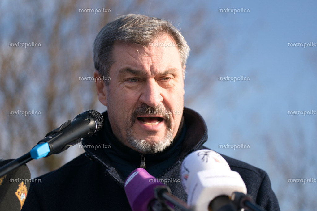 Markus Söder im Rahmen der PK zur Jahresbilanz Grenzpolizei am 6. Feb. 2025 (33) | Metropolico
