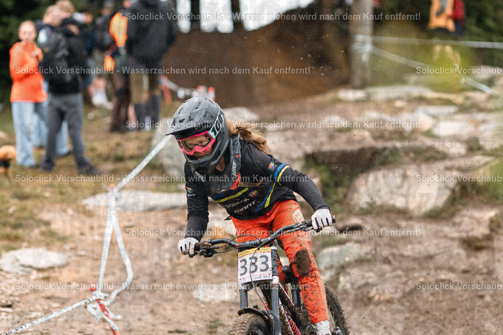 Mountainbikerin im Rennen | Hier ist eine Analyse des Bildes, aufgeteilt in verschiedene Kategorien: - Realisiert mit Pictrs.com