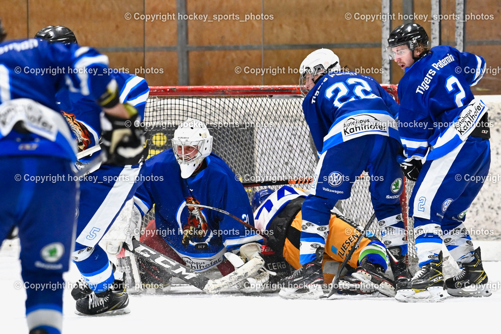 EC Tigers Paternion vs. EC Virgen 12.2.2023 | #21 Lesacher Jürgen, #74 Fuetsch Lukas, #22 Neuschitzer Nino, #2 Thaler Tim