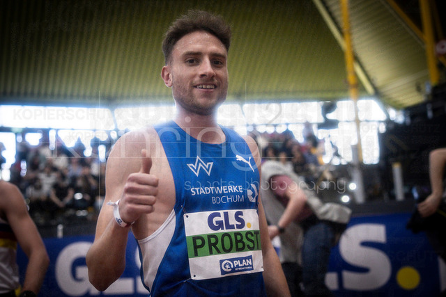 Deutsche Leichtathletik-Hallenmeisterschaften; Dortmund, 01.03.2026 | Marius Probst (TV Wattenscheid 01) gewinnt die 1500m und ist Deutscher Hallenmeister; Deutsche Leichtathletik-Hallenmeisterschaften am 01.03.2026 in der Helmut-Körnig-Halle in Dortmund. 