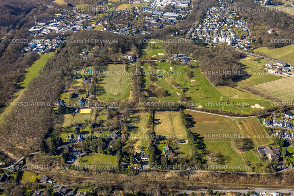 Herdecke250303223 | Luftbild, Golfen in Herdecke, Golfplatz und Bunker, Wohngebiet Ostende, Herdecke, Ruhrgebiet, Nordrhein-Westfalen, Deutschland
