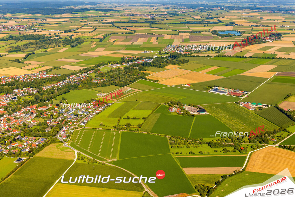 Luftaufnahme der Stadt Wittislingen - Die Luftaufnahme wurde 2025 vom UL-Flugzeug heraus erstellt ( keine Drohne ) - Hochauflösende Luftaufnahme - für professionelle Ausdrucke geeignet. Die Geschenkidee !Mit Lizenz und Bildrechte bestellbar