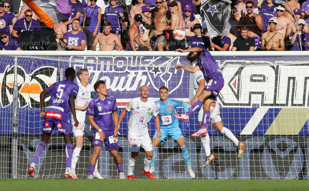 A_LUI_11082024_01 | SPORT,FUSSBALL,ADMIRAL BUNDESLIGA AUSTRIA WIEN-RC PELLETS WAC  11.08.2024 IM BILD:  TORRAUMSZENE (WAC) UND (A.KLAGENFURT) FOTO:FOTOLUI/MW
