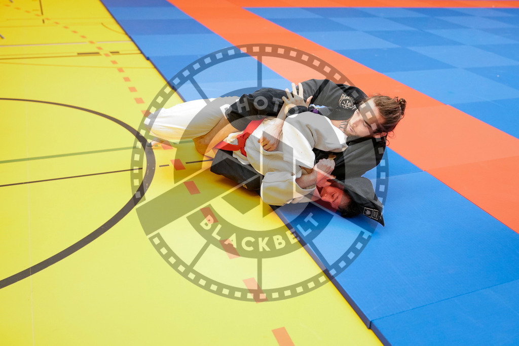 20240203PBB08452 | Fighters compete during the Brazilian Jiu-Jitsu Championship of the AJP Tour in Maintal by Frankfurt am Main, Germany, on February 2, 2024.
