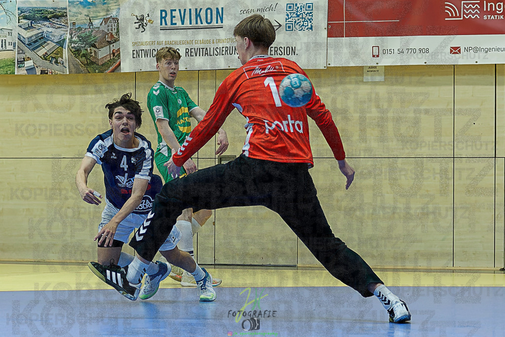 mJB Pokalrunde dt. Meisterschaft, TV Hüttenberg - TSV GWD Minden | mJB Pokalrunde dt. Meisterschaft, TV Hüttenberg - TSV GWD Minden am 15.03.2025 in Münchholzhausen (Sporthalle Münchholzhausen)Photo © 2025 - Jörg Heinrich - Realisiert mit Pictrs.com