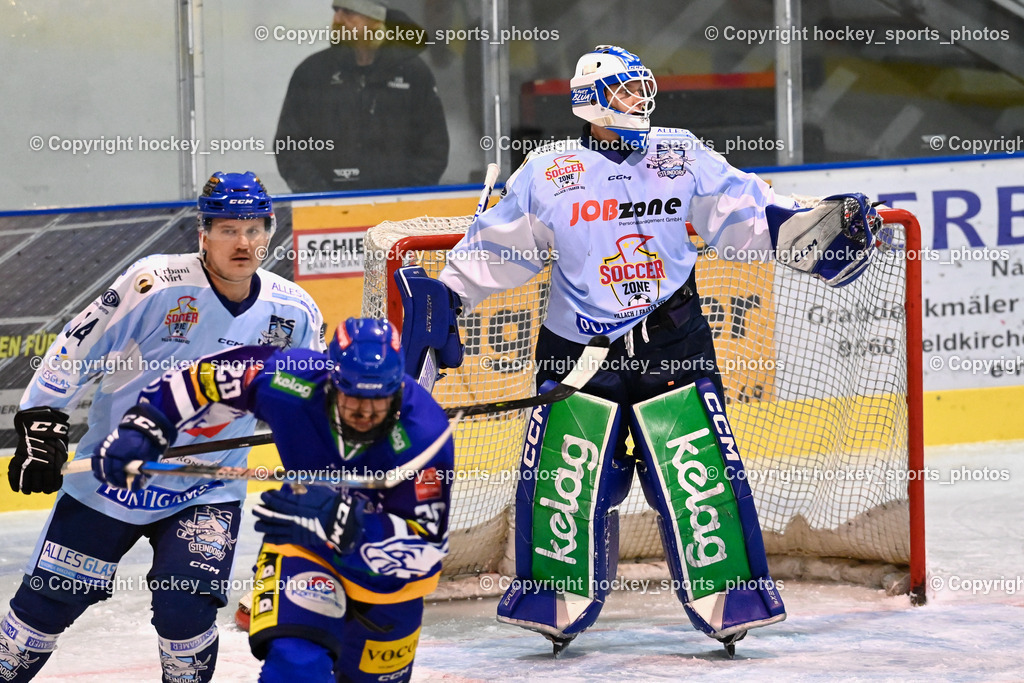 ESC Steindorf vs. EC VSV U20 23.10.2023 | #64 Fabian Stichauner, #72 Lukas Moser