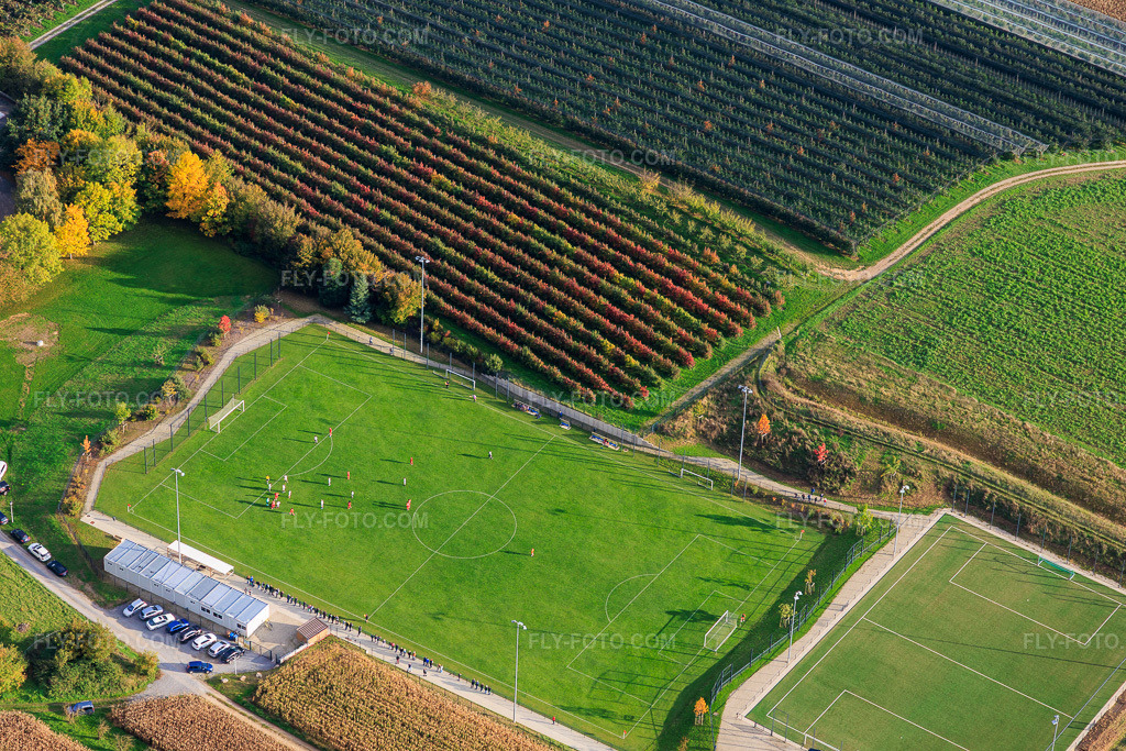 Aerial view: Stade Municipal - AS Seebach in Seebach in the state Bas-Rhin, France.Photo: IMG_150120.jpg taken on 10/11/2025 by Werner Riehm/FLY-FOTO.comResolution of the original: 6000 x 4000 px