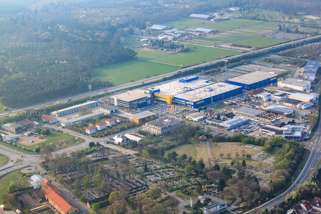 Luftbild: IKEA Walldorf in Walldorf im Bundesland Baden-Württemberg in Deutschland. Foto: IMG_49453.jpg vom 06.04.2012 durch Werner Riehm/FLY-FOTO.demobile