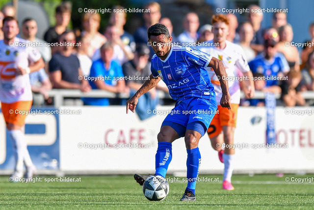 AUT, SPG Wallern / St. Marienkirchen vs FC Blau Weiss Linz | 22.07.2023, Sportplatz Wallern, AUT, OEFB Uniqa Cup, SPG Wallern / St. Marienkirchen vs FC Blau Weiss Linz, im Bild Ronivaldo Bernardo Sales (Blau Weiss Linz)



// OEFB Uniqa Cup Match between SPG Wallern / St. Marienkirchen vs FC Blau Weiss Linz in Wallern, Austria on 2023/07/22