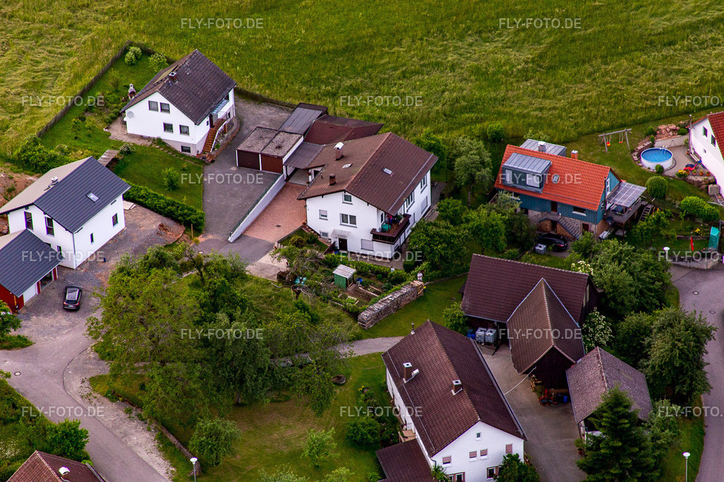 Ortsansicht | Luftbild: Ortsansicht im Ortsteil Brombach in Eberbach im Bundesland Baden-Württemberg in Deutschland. Foto: IMG_089448.jpg vom 10.06.2016 durch Werner Riehm/FLY-FOTO.de - Realisiert mit Pictrs.com