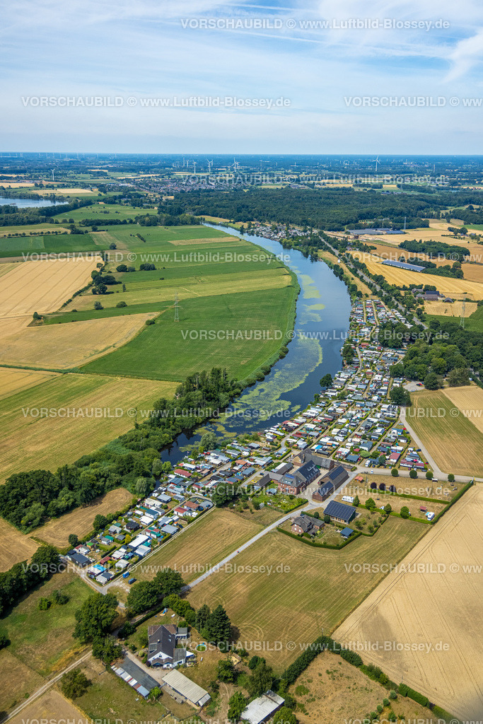 Hamminkeln220703584 | Luftbild, Campingplatz Hagener Meer, mit Algenplage, Mehrhoog, Hamminkeln, Niederrhein, Nordrhein-Westfalen, Deutschland