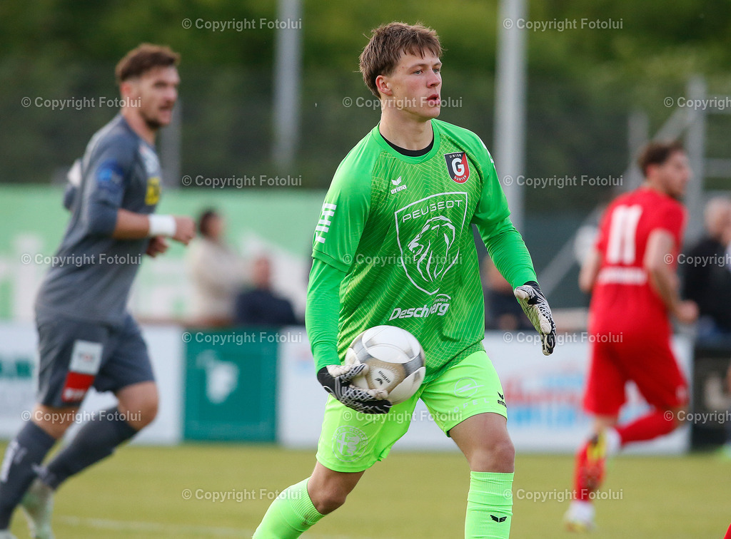 A_LUI_23052025_25 | SPORT FUSSBALL REGIONALLIGA MITTE ASKOE OEDT-UNION GURTEN 23.0.2025 IM BILD: TORHUETER ELIS JAGEREDER (GURTEN) FOTO:FOTOLUI