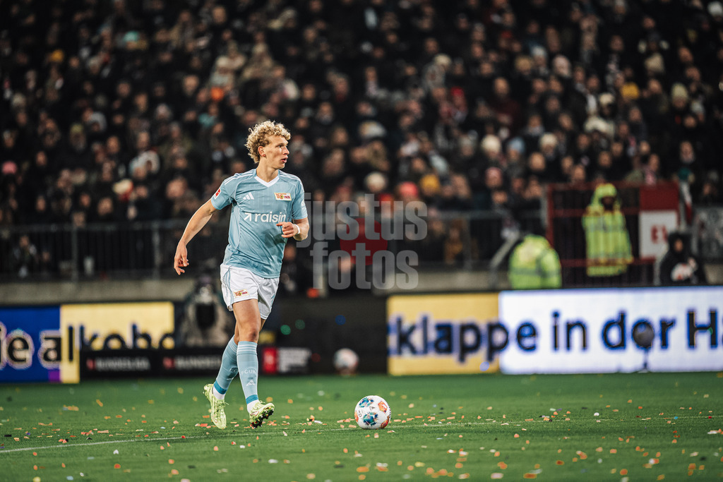 Fußball | Männer | Saison 2025/2026  | Fußball-Bundesliga | 11. Spieltag | FC St. Pauli vs. 1. FC Union Berlin | 23.11.2025 | Leopold Querfeld (#14, 1. FC Union Berlin)