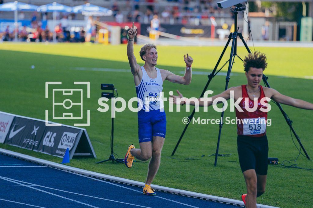 Deutsche Meisterschaften U20 / U16 2026 | Finn Jakob Merheim, TuS Köln rrh., 1037 1500-Meter-Lauf, Finale, Deutsche Meisterschaften der U20 &amp; U16 2026, Lohrheidestadion Bochum-Wattenscheid, 11.07.2026. Foto: Marcel Schwering / sportimfokus - Realisiert mit Pictrs.com