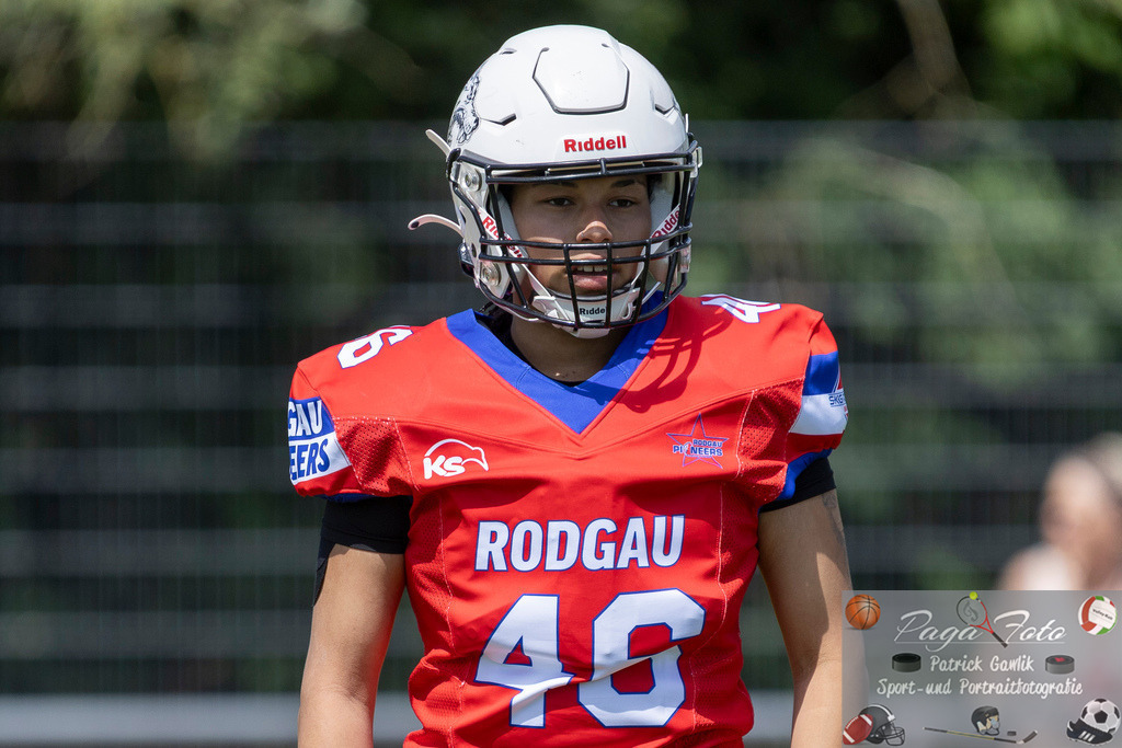GFLW 1: German Football League Women 1: Rodgau Pioneers Ladies - Stuttgart Scorpions Sisters, 07.06.2026 | Jana Jagana (Rodgau Pioneers Ladies #46), Freisteller, Portrait / Porträt, Rodgau Pioneers Ladies - Stuttgart Scorpions Sisters, Rodgau, Maingau-Energie-Stadion "Am Weichsee", 7.6.2026 - Realisiert mit Pictrs.com