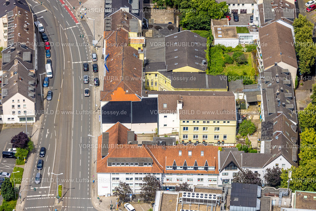 Muelheim240703082 | Luftbild, Areal um das ehemalige Hotel Handelshof, Friedrichstraße und Teinerstraße, geplante Bebauung, Altstadt I, Mülheim an der Ruhr, Ruhrgebiet, Nordrhein-Westfalen, Deutschland