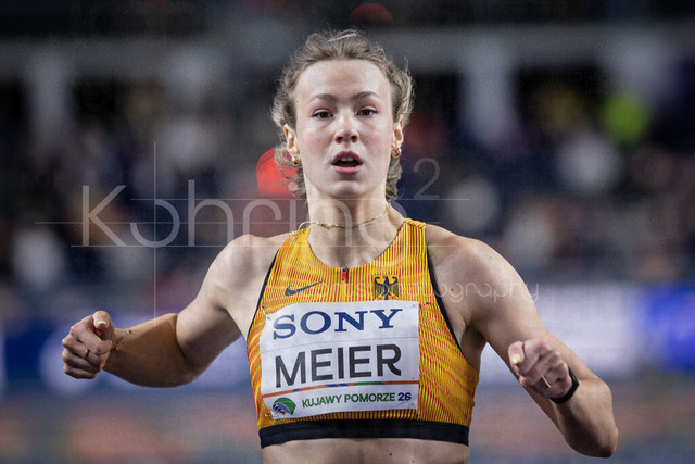 World Athletics Indoor Championships Kujawy Pomorze 26, 22.03.2026 | TORUN, POLAND - MARCH 22:  Marlene MEIER (GER) competes in the women's 60m hurdles during the World Athletics Indoor Championships Kujawy Pomorze 26 on day 3 / session 1 at Kujawsko-Pomorska Arena Torun on March 22, 2026 in Torun, Poland. 