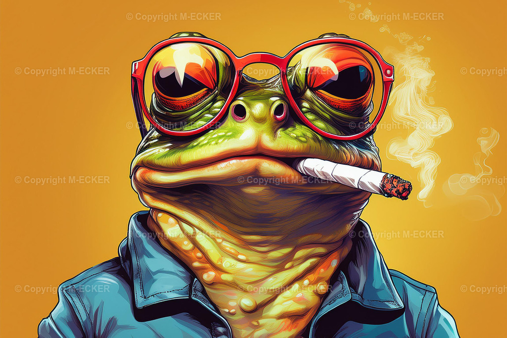 frosch mit zigarette2jpg | Martin Ecker Fotograf Euratsfeld - Realisiert mit Pictrs.com