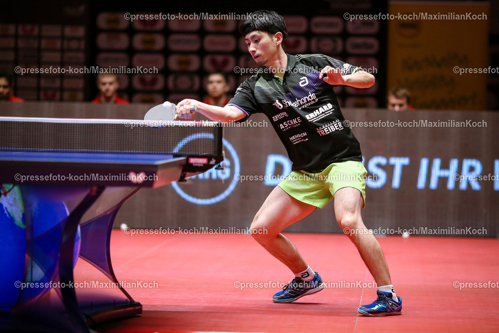 DueTTBL23052401039 | 23.05.2024, Tischtennis, Duesseldorf, ARAG CenterCourt, TTBL Herren, Halbfinale Playoffs Spiel 2, Borussia Düsseldorf - TSV Bad Königshofen: Jin Ueda (TSV Bad Königshofen)