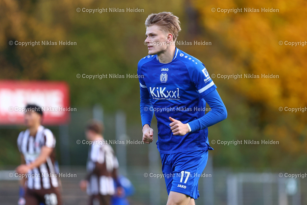NH_FCStPauliU23_SVMeppen_RegionalligaNord_02112025 | #17 Mika Harald Stuhlmacher (SV Meppen)Fußball I Herren I Regionalliga Nord I Saison 2025-2026 I 17. Spieltag I FC St. Pauli U23 - SV Meppen I 02.11.2025 I Edmund-Plambeck-Stadion