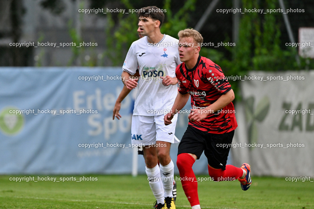 SAK vs. ATUS Ferlach | #2 Marjan Ogris-Martic ATUS Ferlach, #24 Matic Ahacic SAK, SAK vs. ATUS Ferlach, SAK vs. ATUS Ferlach am 01.08.2025 in Klagenfurt (Sportpark Welzenegg), Austria, (Photo by Bernd Stefan)