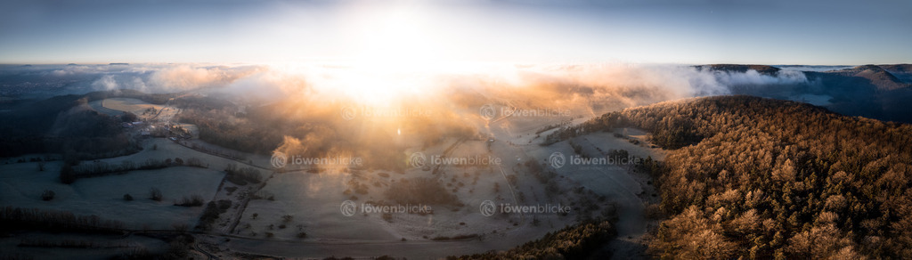Albtrauf bei Grünenberg im Nebel am Morgen | löwenblicke | shop