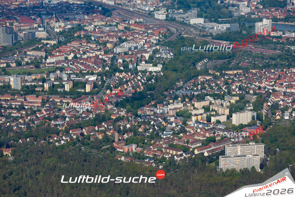 aktuelles Luftbild von Ludwigsfeld Nuernberg  - Luftaufnahme wurde 2019 von https://frankenair.de mittels Flugzeug (keine Drohne) erstellt.