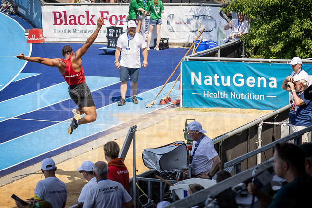 Multisport Event; Ratingen, 27.06.2026 | RATINGEN, GERMANY - JUNE 27, 2026 : Fred Isaac Fleurisson (GER / Germany) competing in the long jump during the Multisport Event at Stadion Ratingen on June 27, 2026 in Ratingen, Germany.
