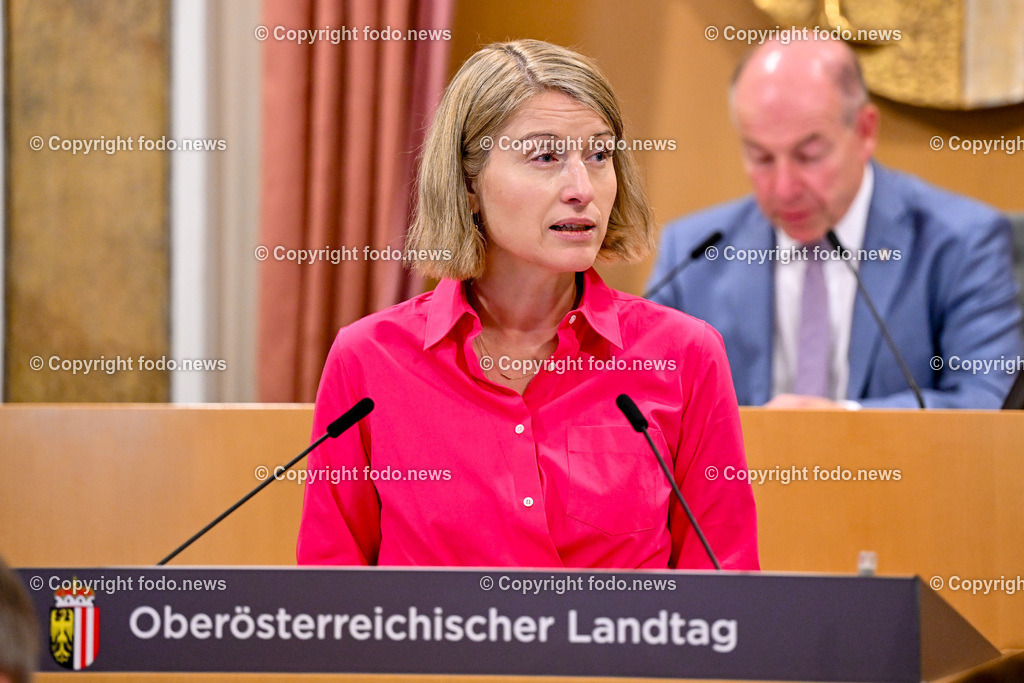 Landhaus Linz_ Promenade_ Landtagssitzung_ 13.06.2024-46 | 13.04.2024, Landhaus Linz AUT, Promenade, Landtagssitzung, im Bild LH-StvIn Christine Haberlander (VP)