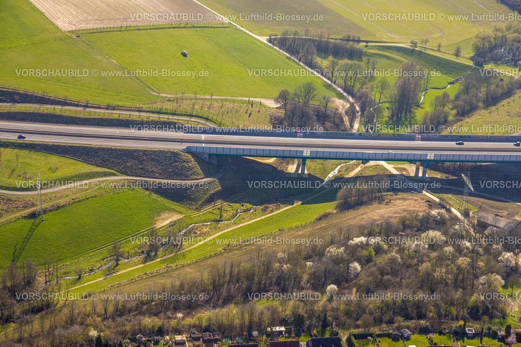 Heiligenhaus240302033 | Luftbild, Laubecker Bachtal Autobahnbrücke der A44, Leubeck, Heiligenhaus, Ruhrgebiet, Nordrhein-Westfalen, Deutschland